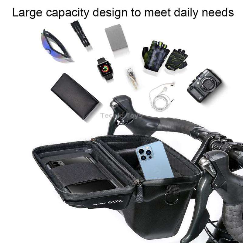 WILD MAN XT8 3L Bicycle EVA Hard Shell Touch Screen Waterproof Head Bag(Black)