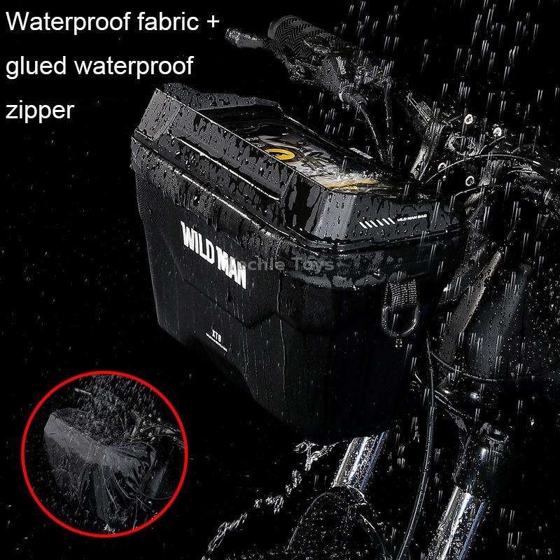 WILD MAN XT8 3L Bicycle EVA Hard Shell Touch Screen Waterproof Head Bag(Black)