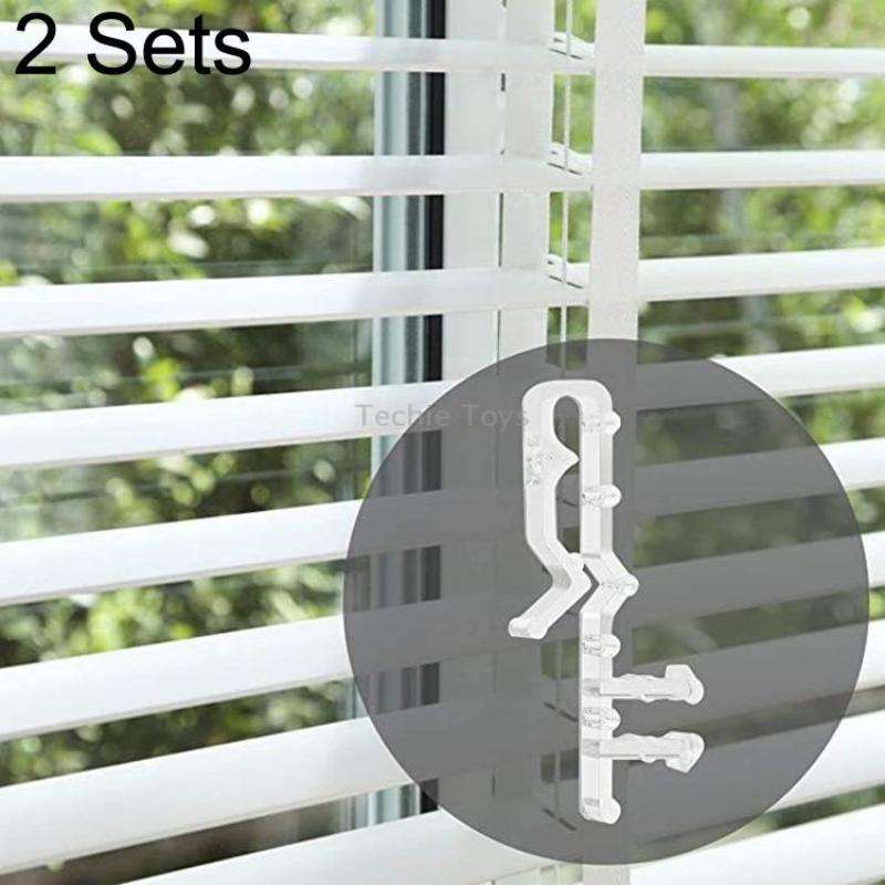 2 Sets 2.0 Inch Venetian blinds Baffle Sequins Lacing Film(White)