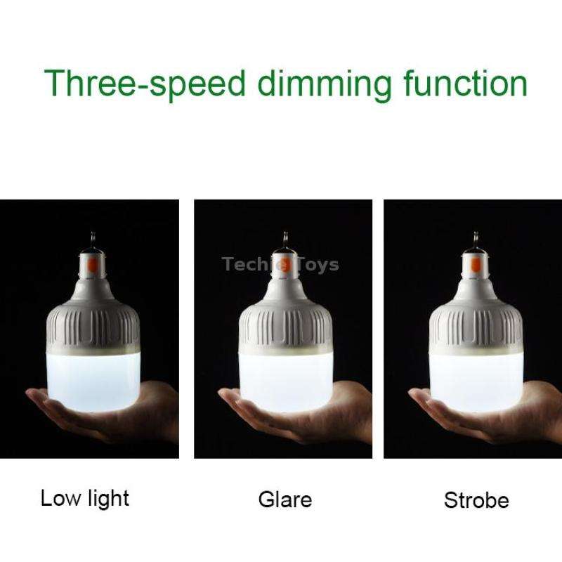 AB26 USB Charging LED Bulb Night Market Stall Lights Outdoor Camping Hanging Lamp, Power: 30W (White