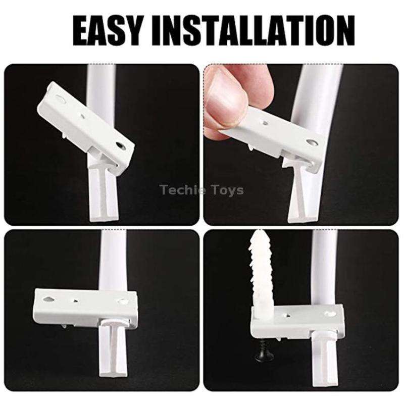 Model Steel Track Set Flexible Silent Slide Track Track with Hooks, Size: 2m