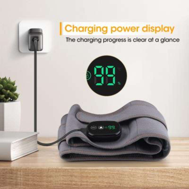 USB Charging Red Light Heating Massage Lumbar Belt Warming Waist Belt(Gray)
