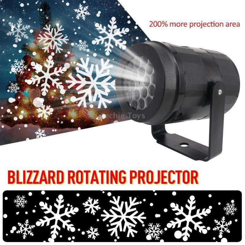 KD-1001 LED Rotatable Christmas Decoration Snowflake Projector Light, Specification: UK Plug