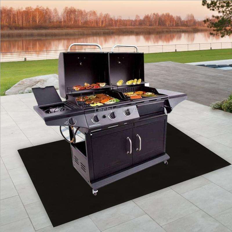 YEGBONG Fireplace Brazier Fire Mat Outdoor Lawn Patio Grill Fire Mat, Size: 39x47 Inches
