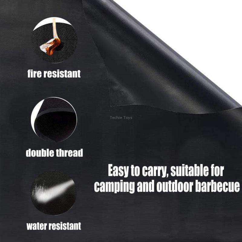 YEGBONG Fireplace Brazier Fire Mat Outdoor Lawn Patio Grill Fire Mat, Size: 39x60 Inches