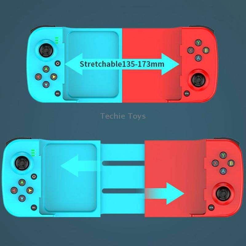 D3 Telescopic BT 5.0 Game Controller For IOS Android Mobile Phone(Red Blue)
