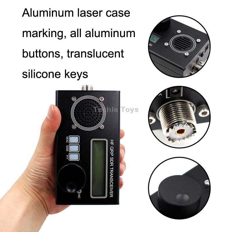 Mini 8 Band SSB/CW QRP Transceiver For Ham Radio, Style: Host + Hand Mi + EU