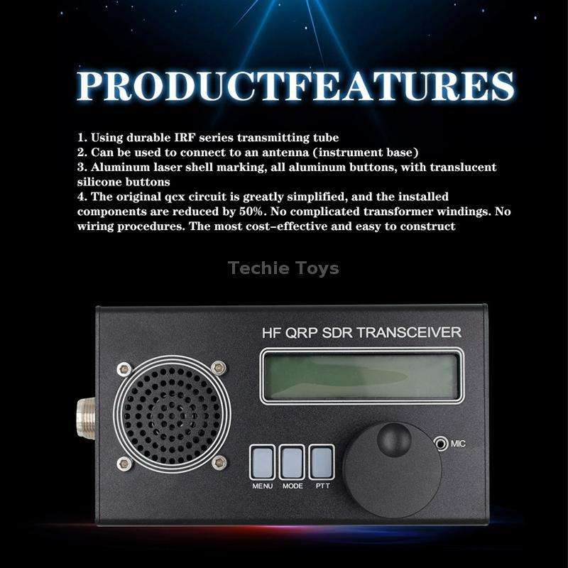 Mini 8 Band SSB/CW QRP Transceiver For Ham Radio, Style: Host + Hand Mi + EU