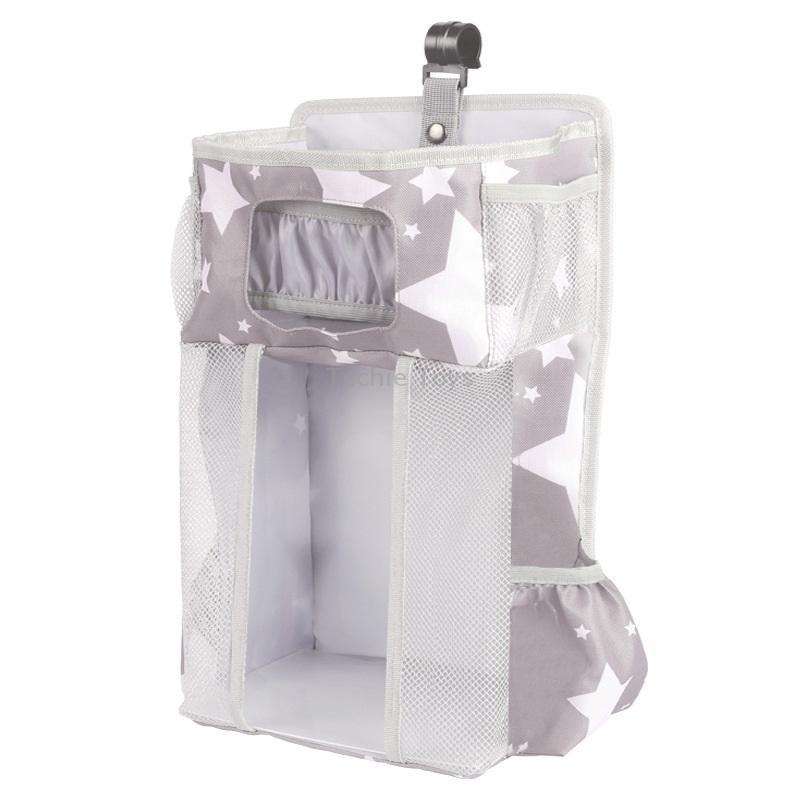Cot Top Multi-Function Organiser Storage Hanging Bag(Stars)