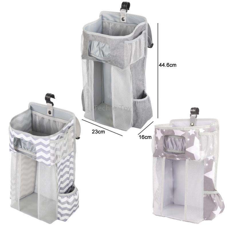Cot Top Multi-Function Organiser Storage Hanging Bag(Stars)