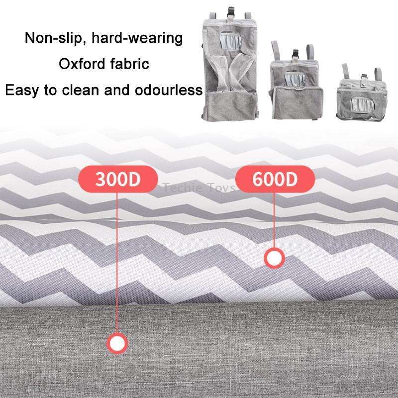 Cot Top Multi-Function Organiser Storage Hanging Bag(Stars)