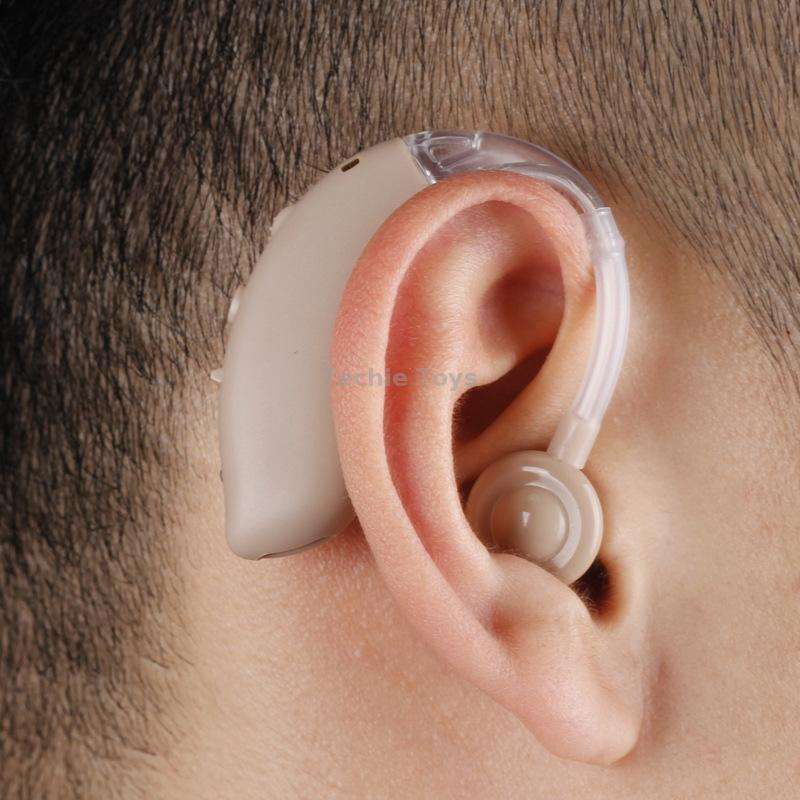 GM-105 Smart Noise Cancelling Ear-hook Rechargeable Elderly Hearing Aids, Spec: US Pulg(Blue)