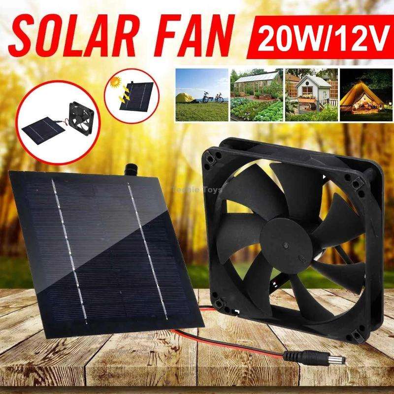 Al-043 20W Solar Mini Fan Bathroom Kitchen Solar Exhaust Fan