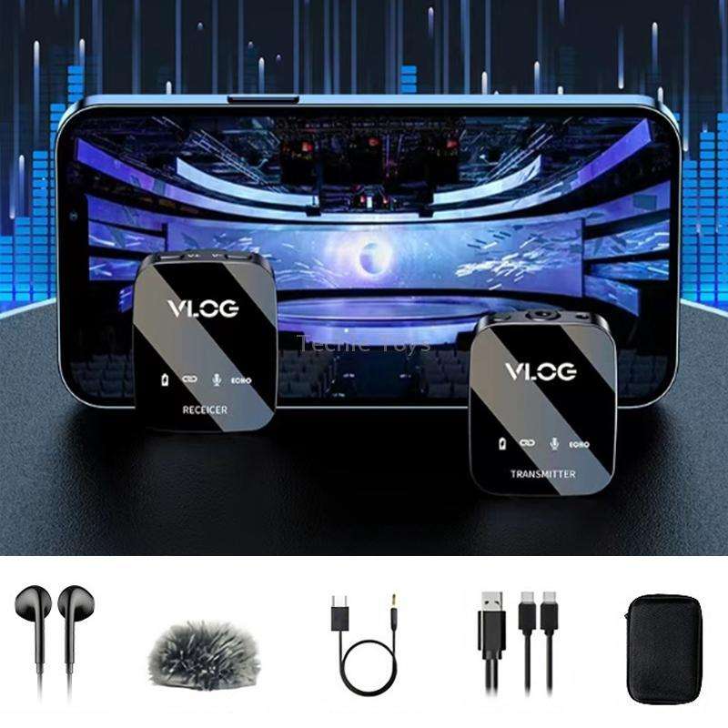 M18 Wireless Microphone Collar Clip Recording Equipment, Style: 1 In 1 Type-C+8Pin