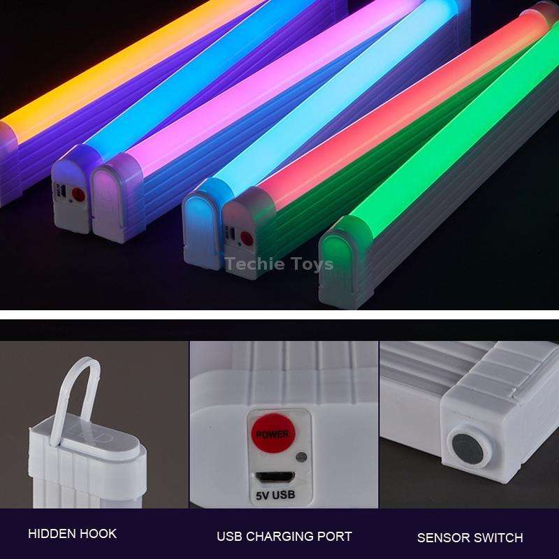 17cm Handheld Light Stick Ambient Light Rechargeable Emergency Light Tube Live Fill Light(Blue Light