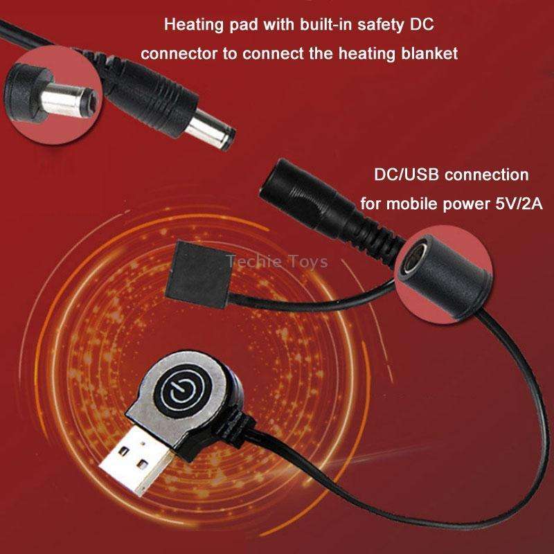 Portable USB Smart Heating Multifunctional Pillow Electric Heating Blanket, Free Size(Grey)