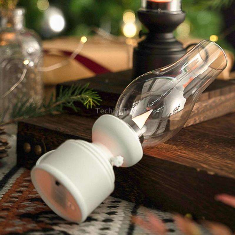 Retro Luminous Kerosene Lamp Christmas Simulation Oil Lamp Decoration, Spec: Shaking (Bronze)