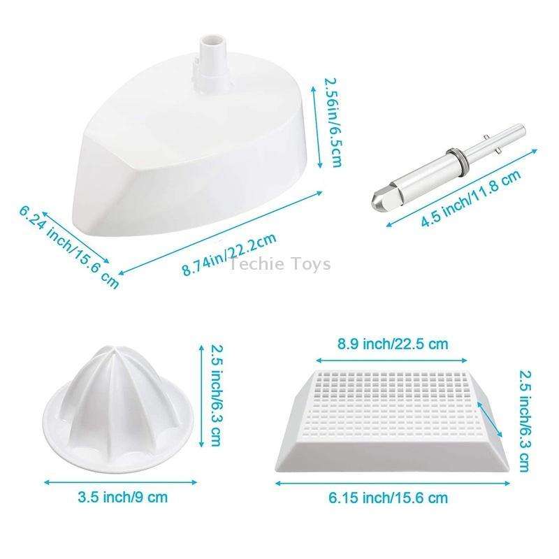For KitchenAid 4.5QT/5QT KA-007 Orange Squeezer Filter Base + Filter Basket + Juicer Reamer + Shaft