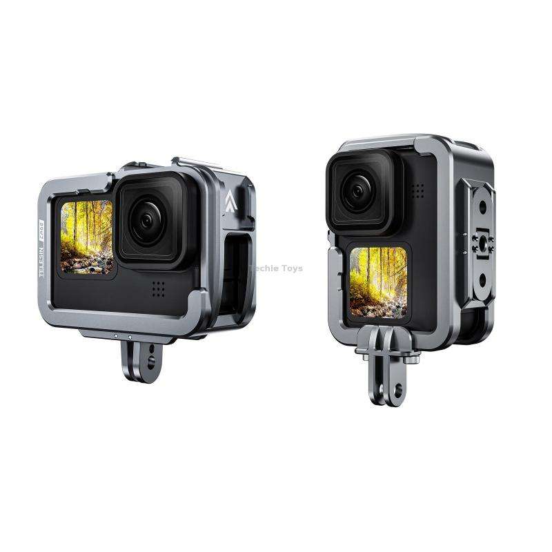 TELESIN Aluminium Alloy Frame Case For GoPro Hero11 Black / HERO10 Black / HERO9 Black ,Spec: Vertic