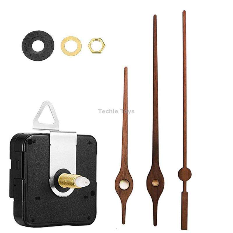 Quartz Clock Dial Repair Kit DIY Wall Clock Parts,Spec: Movement+S03 Wooden Needle