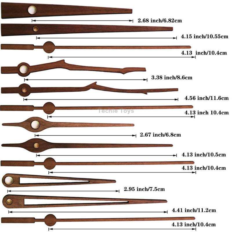 Quartz Clock Dial Repair Kit DIY Wall Clock Parts,Spec: Movement+S03 Wooden Needle