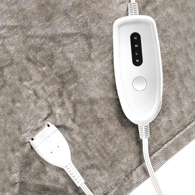 Intelligent Temperature Control Electric Heating Blanket, Size: 130x180cm EU Plug(Brown White)