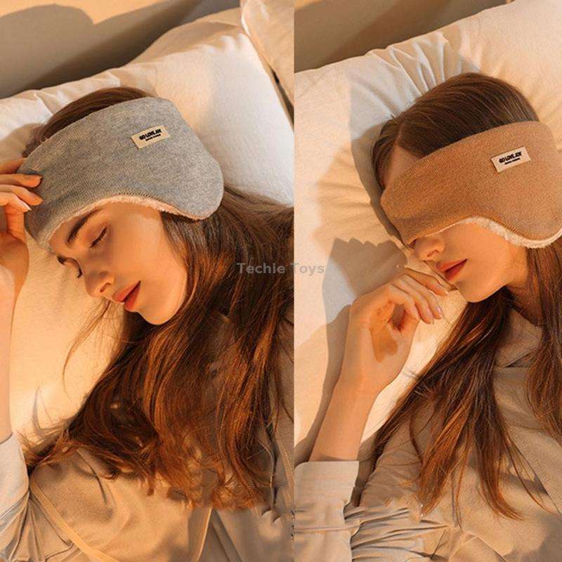 Golovejoy Winter Warm Soundproof Earmuffs + Earplugs Set Sleep Eye Mask(Black)