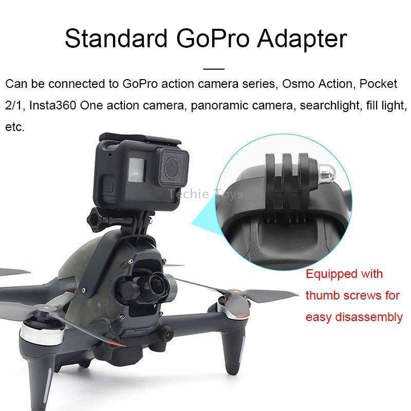 For DJI FPV Top Expansion Adapter Bracket Sports Camera Bracket