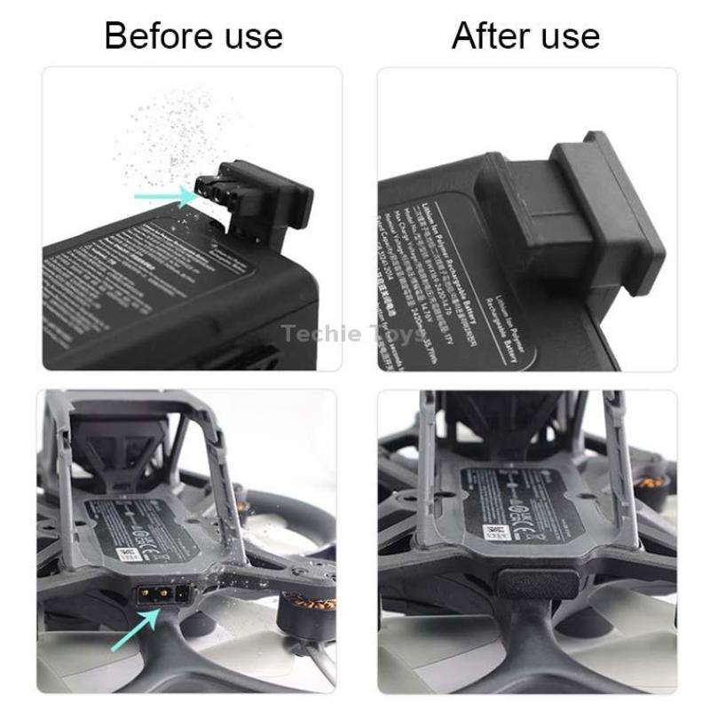 4PCS/Set For DJI Avata CQT 913407 Battery Body Contact TPU Dust-proof Plugs Moisture Protection Cove