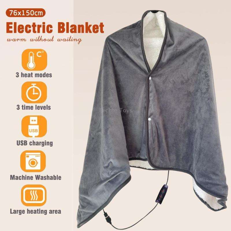 Controller Version Adjustable Temperature Timing USB Electric Heating Shawl Blanket Heating Pad 76x1