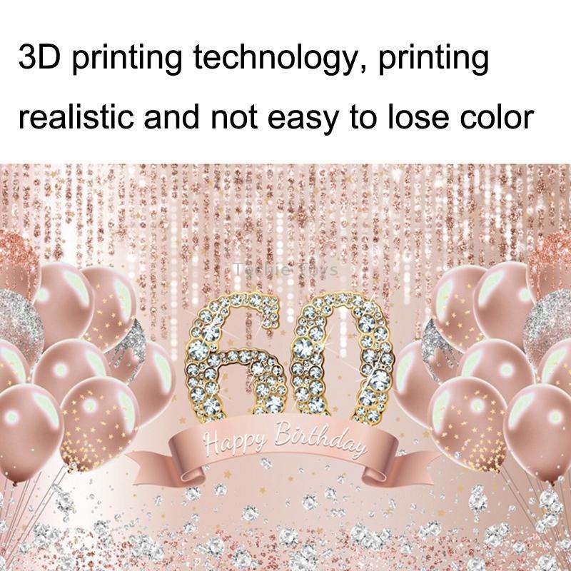 MDU05522 1.5m x 1m Rose Golden Balloon Birthday Party Background Cloth Photography Photo Pictorial C