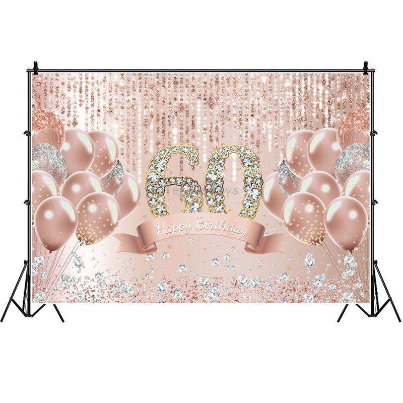 MDU05525 1.5m x 1m Rose Golden Balloon Birthday Party Background Cloth Photography Photo Pictorial C