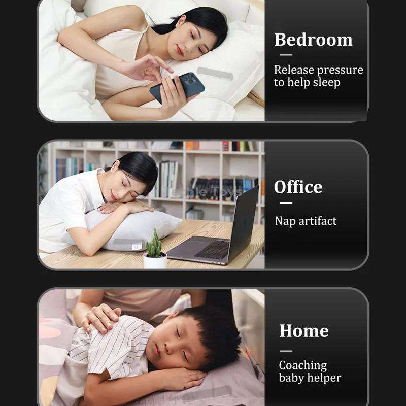 Soundproof Painless Bone Conduction Sleep Speaker Portable White Noise Sleeping Aid(Black)