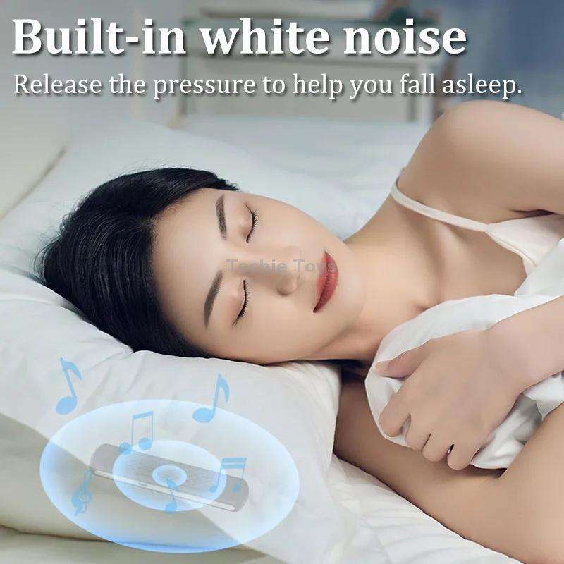 Soundproof Painless Bone Conduction Sleep Speaker Portable White Noise Sleeping Aid(Black)