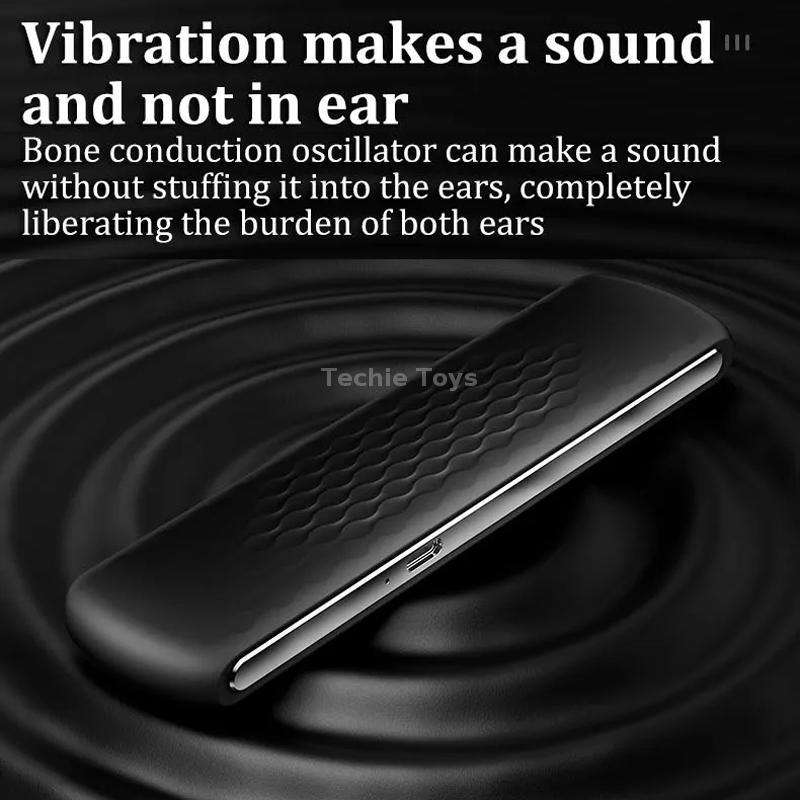 Soundproof Painless Bone Conduction Sleep Speaker Portable White Noise Sleeping Aid(Black)