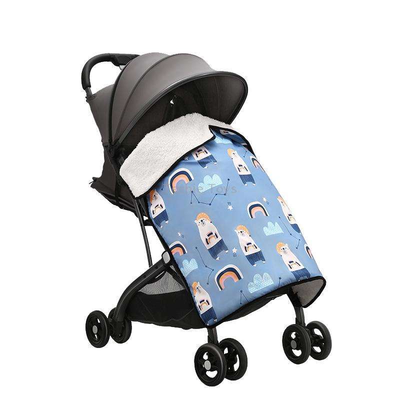 BB1021 Stroller Padded Thickened Windproof Blanket Waterproof Portable Warm Baby Blanket(Bear)