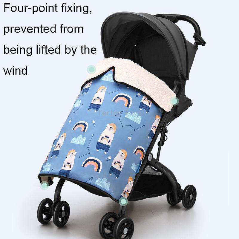 BB1021 Stroller Padded Thickened Windproof Blanket Waterproof Portable Warm Baby Blanket(Bear)