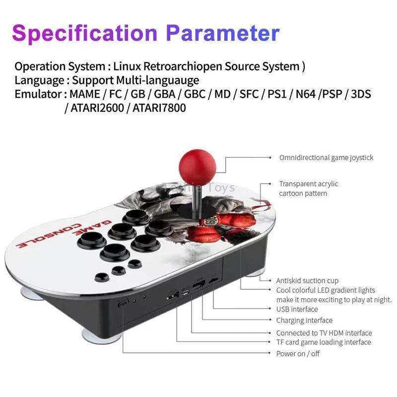 MANTE1 MT6 TV Console Game Joystick Turret HD 4K Game 2 Persons 32G Built-in 10000 Game