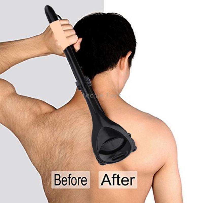 B5 Upgraded Version Manual 3 Knife Heads Back Shavers Long Handle Folded Removable Head Hair Removal