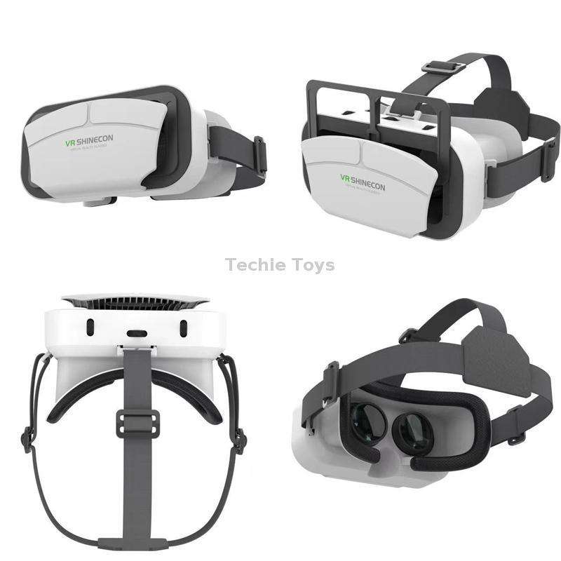 VRSHINECON G12 VR Glasses 3D Movie All In One Game Machine Immersive Virtual Reality Glasses(White)