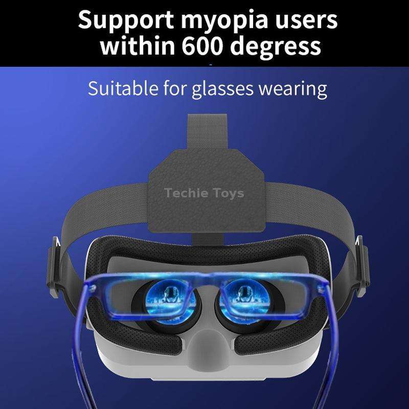 VRSHINECON G12 VR Glasses 3D Movie All In One Game Machine Immersive Virtual Reality Glasses(White)