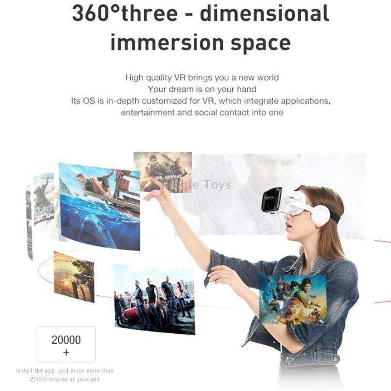 VRSHINECON G04BS+B03 Handle 3D Virtual Reality Helmet VR Glasses With Bluetooth Headset