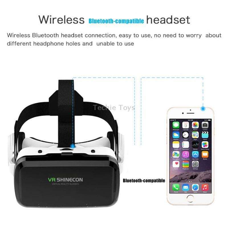 VRSHINECON G04BS+B03 Handle 3D Virtual Reality Helmet VR Glasses With Bluetooth Headset