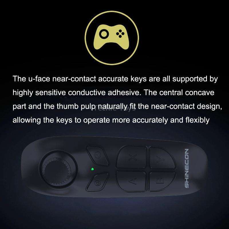 VR SHINECON SC-B03 VR Game Wireless Bluetooth Remote Control Handle Selfie Stick RC Video Playback(B