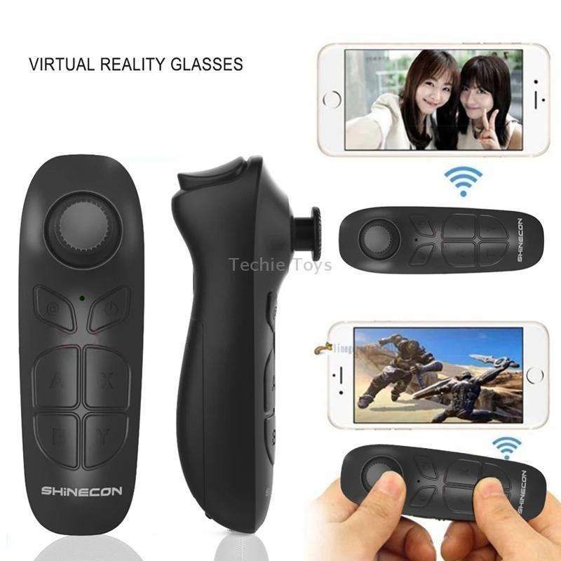 VR SHINECON SC-B03 VR Game Wireless Bluetooth Remote Control Handle Selfie Stick RC Video Playback(B