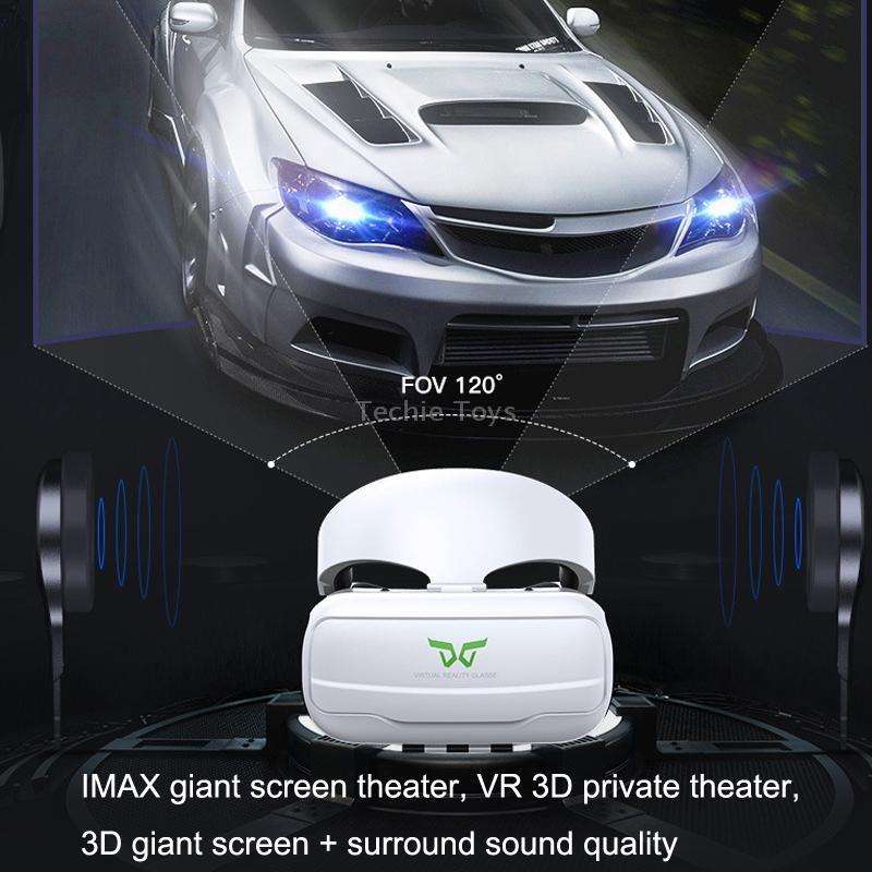 VR SHINECON G02EF+S9 Bluetooth Handle Mobile Phone 3D Virtual Reality VR Game Helmet Glasses With He