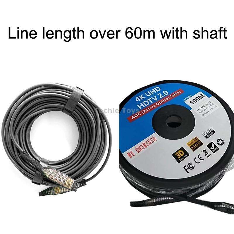 2.0 Version HDMI Fiber Optical Line 4K Ultra High Clear Line Monitor Connecting Cable, Length: 15m(W