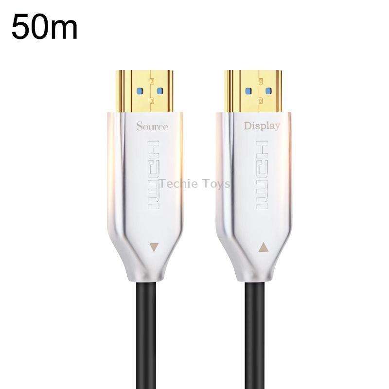 2.0 Version HDMI Fiber Optical Line 4K Ultra High Clear Line Monitor Connecting Cable, Length: 50m(W