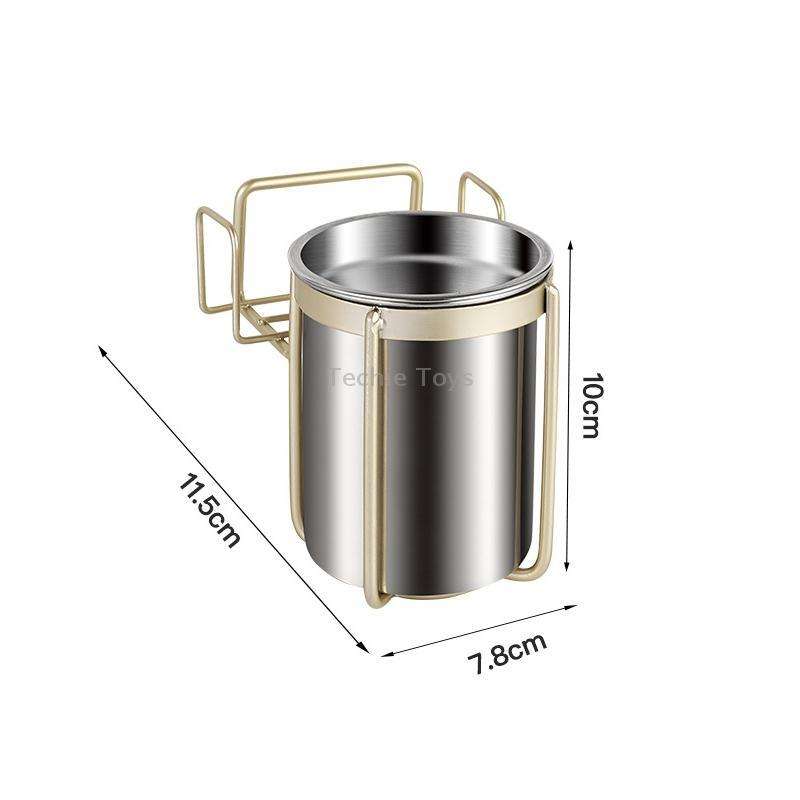 Stainless Steel Wall-mounted Ashtray Bathroom Multifunctional Ashtray Without Punching Without Smoke