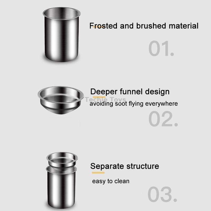 Stainless Steel Wall-mounted Ashtray Bathroom Multifunctional Ashtray Without Punching With Smoke Bu